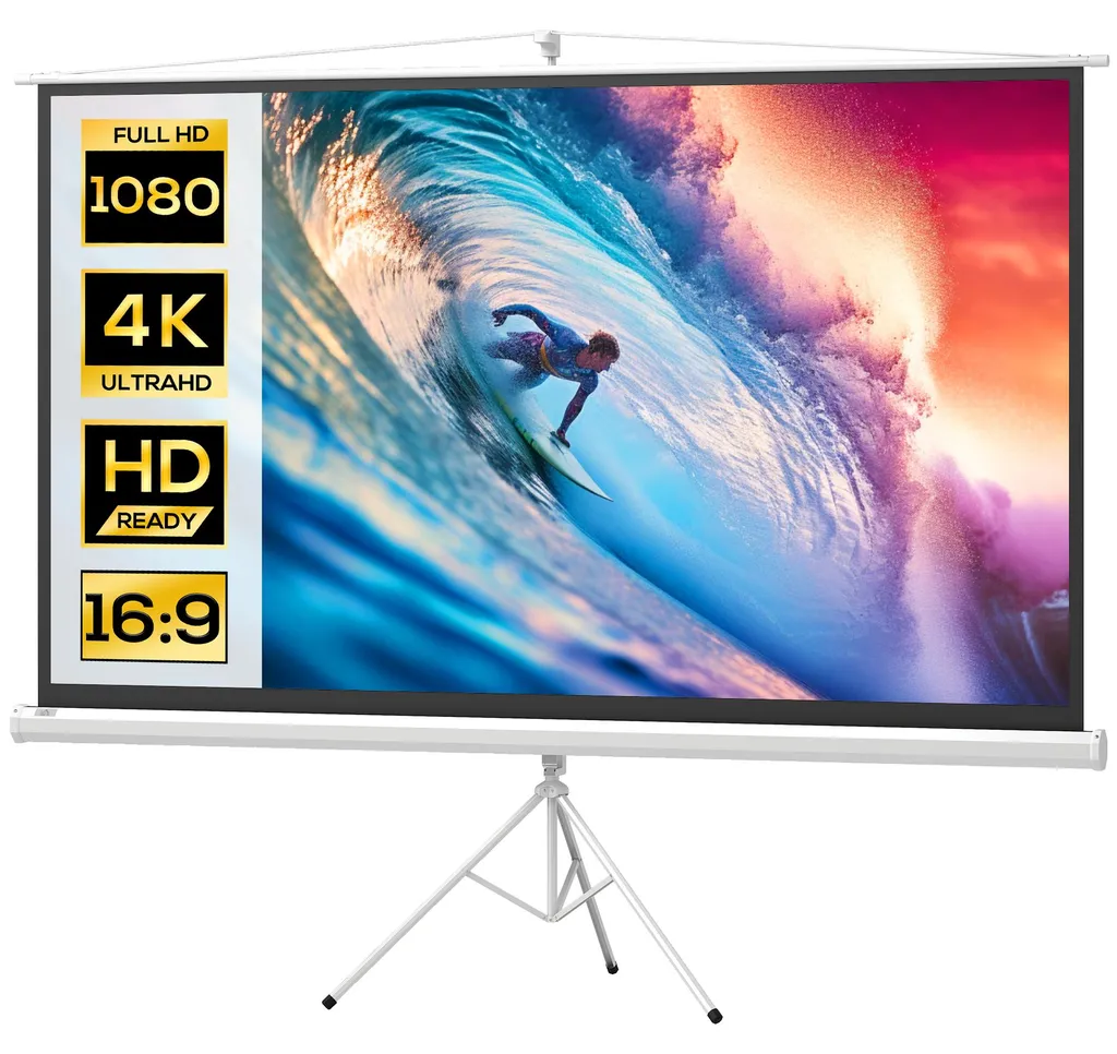 Écran de projection 100 pouces pour soirées ciné et présentations 4K HD - 2