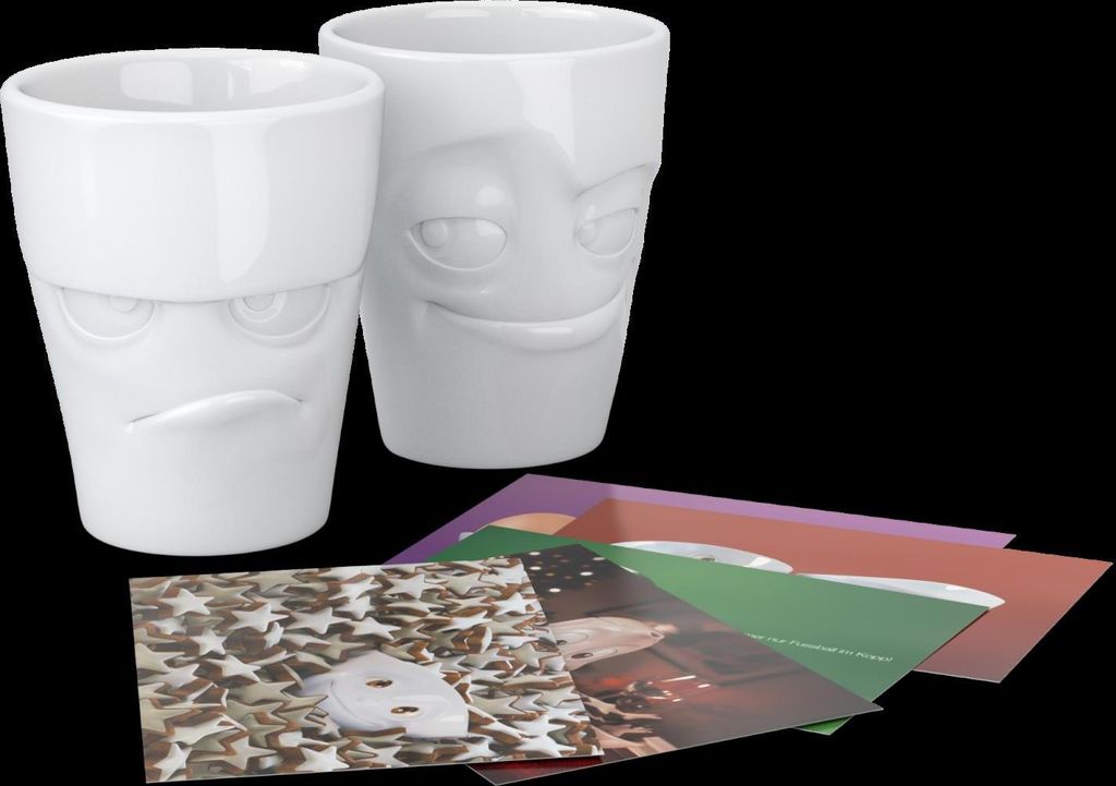 FIFTYEIGHT 350ml Becher - Grummelig & Verschmitzt weiß Produktbild 