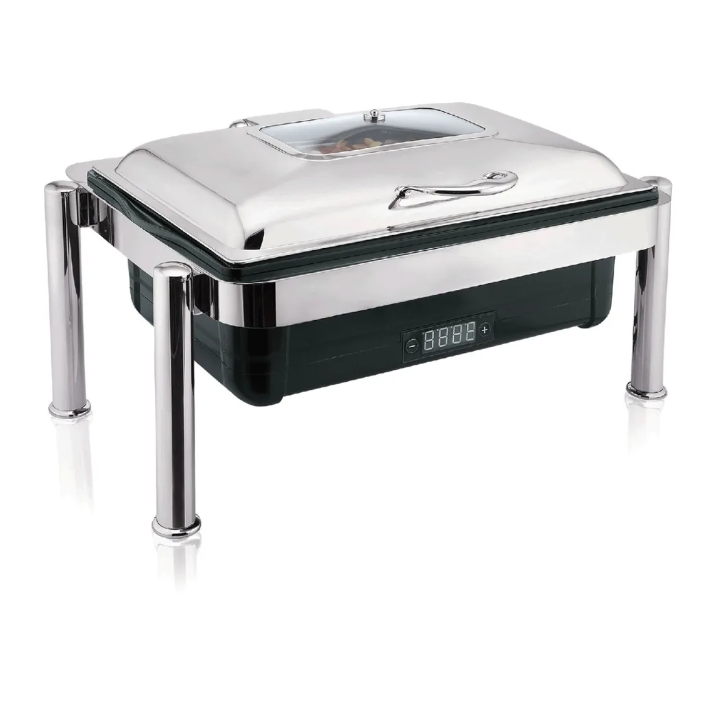 Chafing Dish Inox WAS Germany GN 1/1 avec Chauffage Électrique Intégré