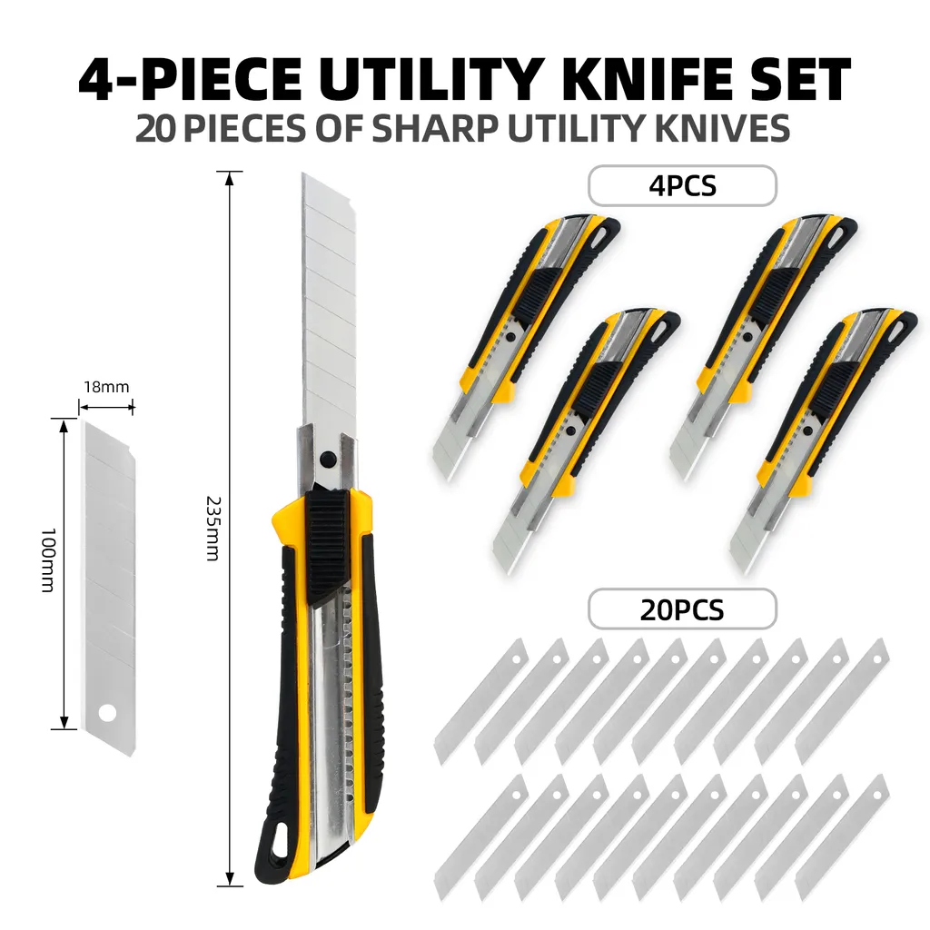 Multitool Taglio CCLIFE 4in1: Design Ergonomico + 20 Lame Ricambio - 3