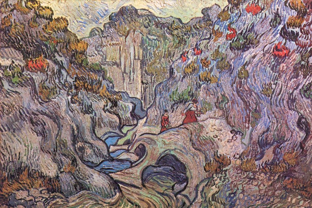 Vincent Van Gogh Kunstdruck Bild - Die Schlucht Les Peiroulets, 1889 (80 x 120 cm)