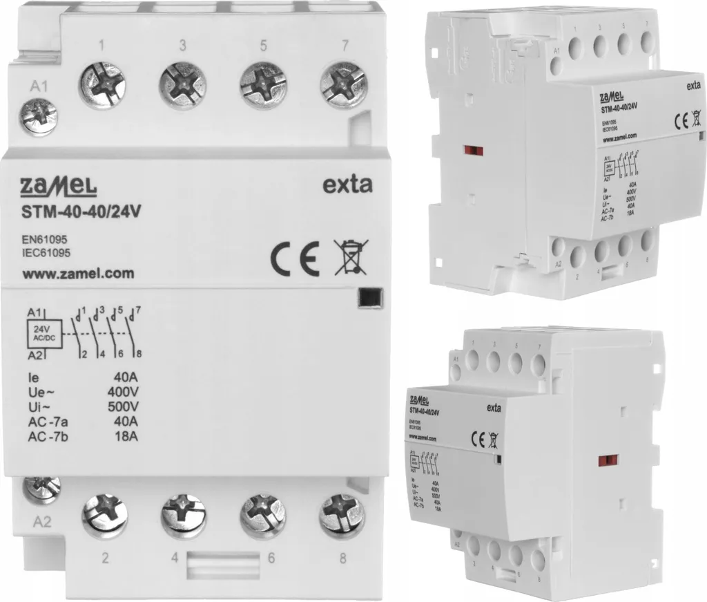 Teleruttore 4NO 40A 24V EXTA STM-40-40 | Pronto per Guida DIN