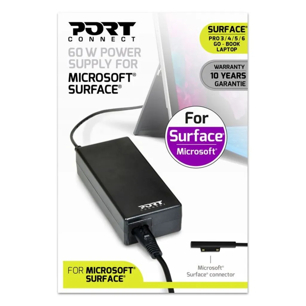Chargeur Port 60W Haute Performance pour Microsoft Surface Port EU - 6