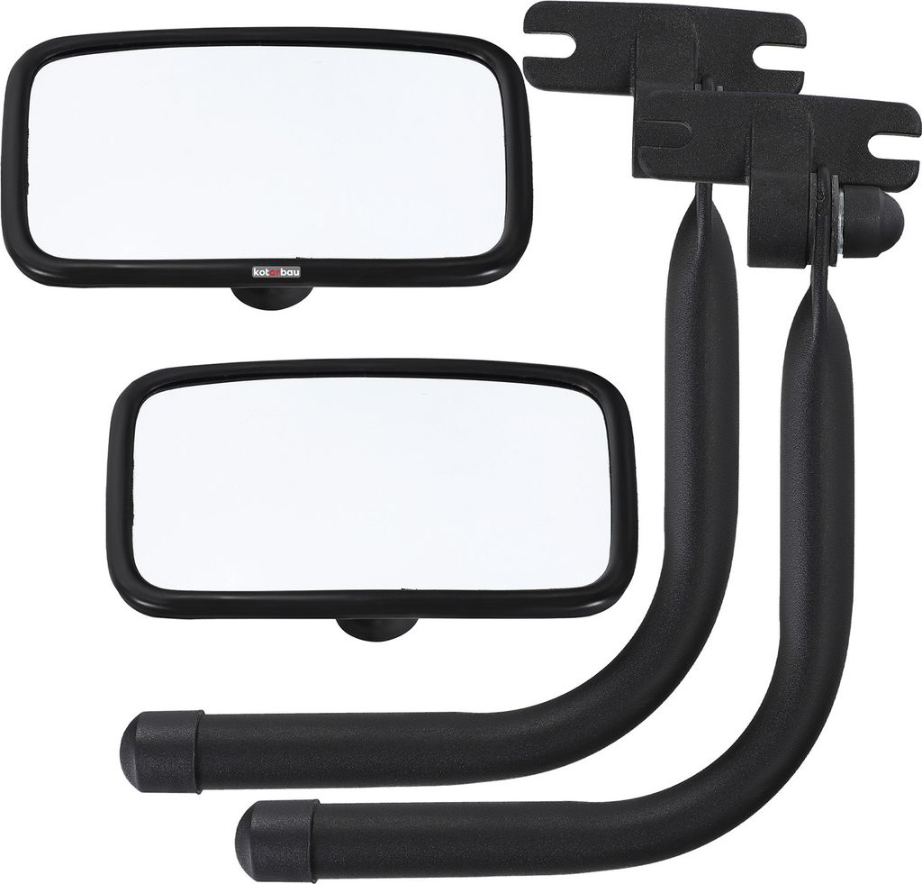 KOTARBAU 2 stk. Traktor Spiegel Universal 25x16,5 cm PVC 2 Stk. Spiegelarm Rückspiegel Traktor LKW Spiegel Rückfahrspiegel mit Halterung Spiege...