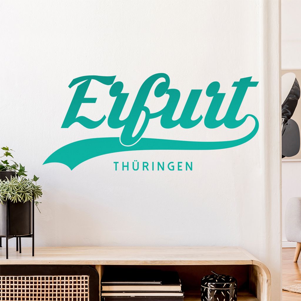 Erfurt Thüringen Wandtattoo Wandaufkleber Wall Sticker - Dekoration, Küche, Wohnzimmer, Schlafzimmer, Badezimmer