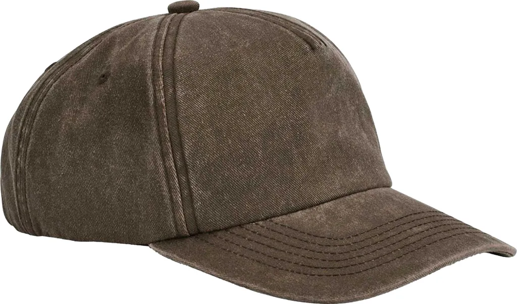 Beechfield BC6901 Cappello Baseball Vintage Brown - Cotone Lavato