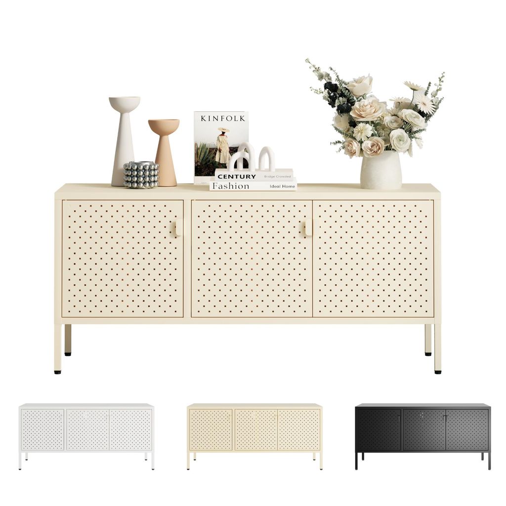 Mobile TV FLEXISPOT in metallo - credenza con fori di Immagine del prodotto 