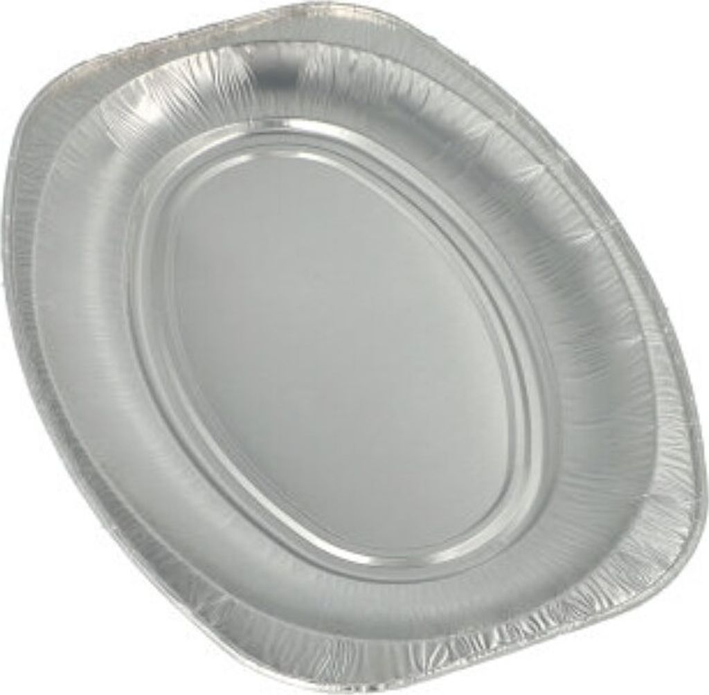 10 Servierplatten, Alu oval 35 cm x 24,5 cm Produktbild 