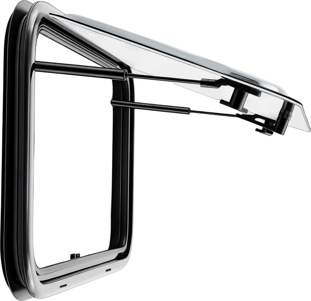 Fenêtre de camping-car 70x40 cm avec cadre noir en alliage aluminium