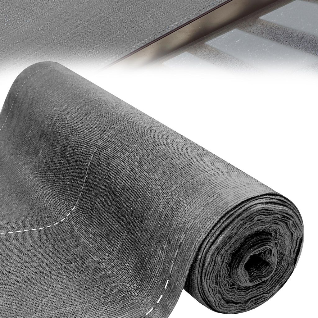 LARS360 1,2x10m Zaunblende Sichtschutz Tennisblende Anthrazit HDPE 150 g/m² Sonnenschutz Windschutz mit Kabelbinder für Garten, Sportplatz, Masch...
