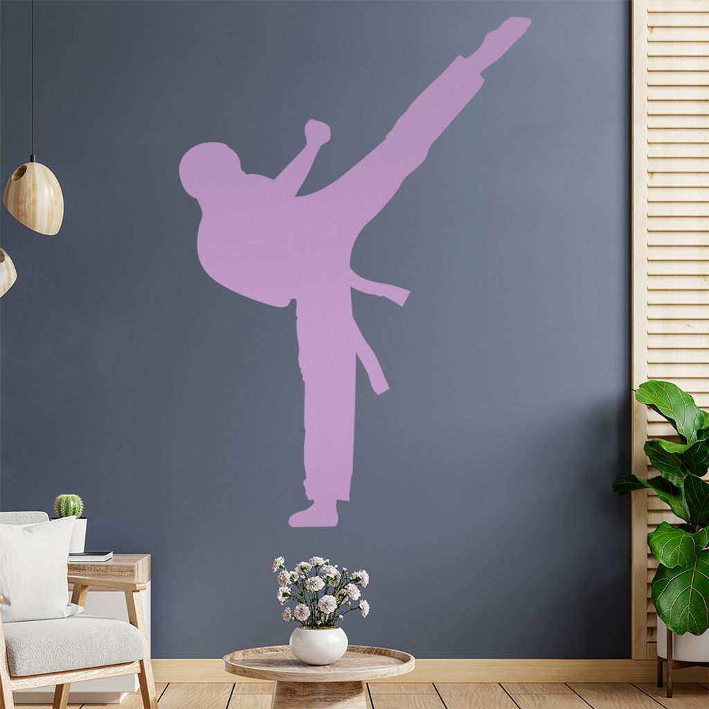 Karate Kampfsport Kämpfer Wandtattoo Wandaufkleber Wall Sticker - Dekoration, Küche, Wohnzimmer, Schlafzimmer, Badezimmer