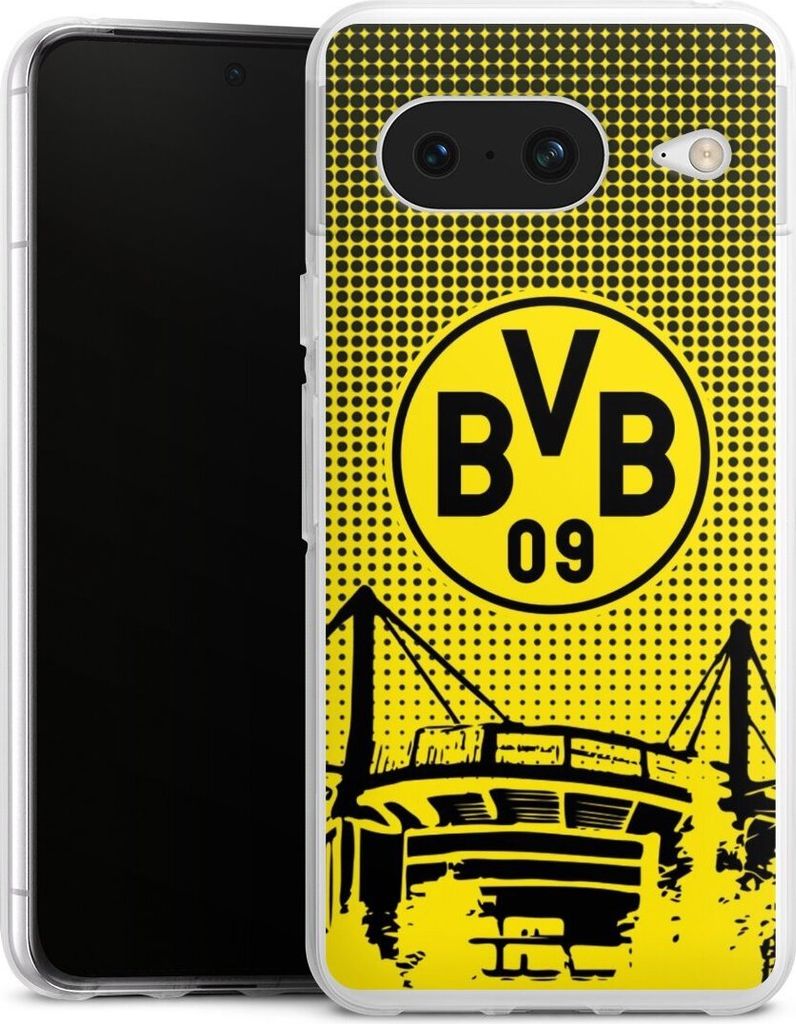 DeinDesign Handyhülle für Google Pixel 8 Silikon Hülle Case Smartphone Schutzhülle BVB Borussia Dortmund Stadion