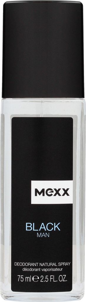 Mexx Black Man Deodorants mit Zerstäuber für Herren 75 ml Produktbild 
