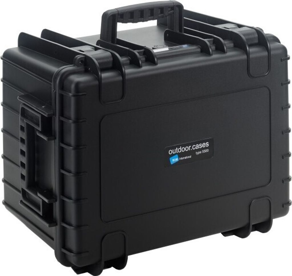 B&W Outdoor Case Type 500 schwarz mit Schaumstoff Inlay