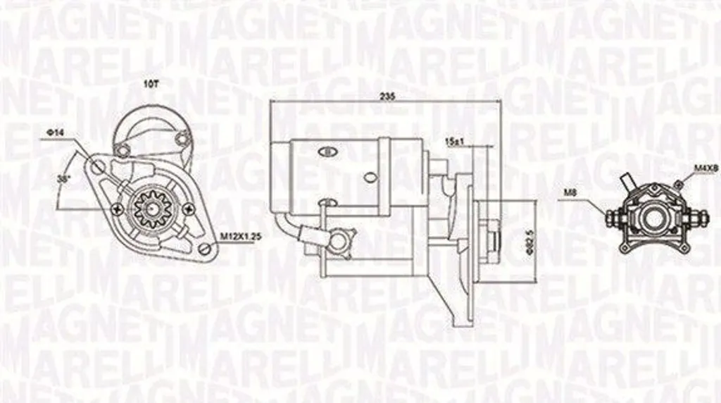 Démarreur robuste 2 kW Magneti Marelli pour Toyota Land Cruiser HZJ7