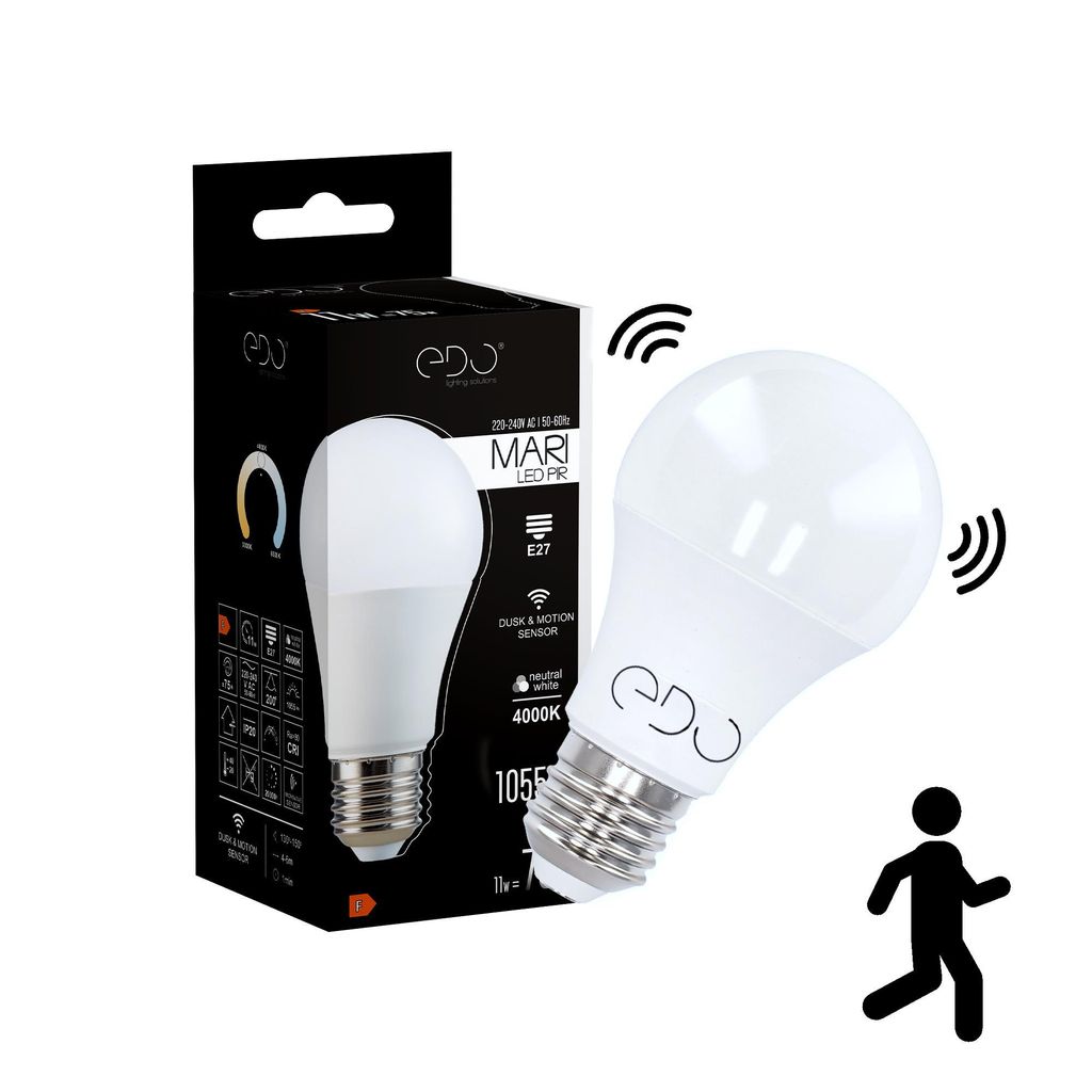MARI LED Sensor E27 11W 4000K neutrální NW 1055lm žárovka Obrázek produktu 