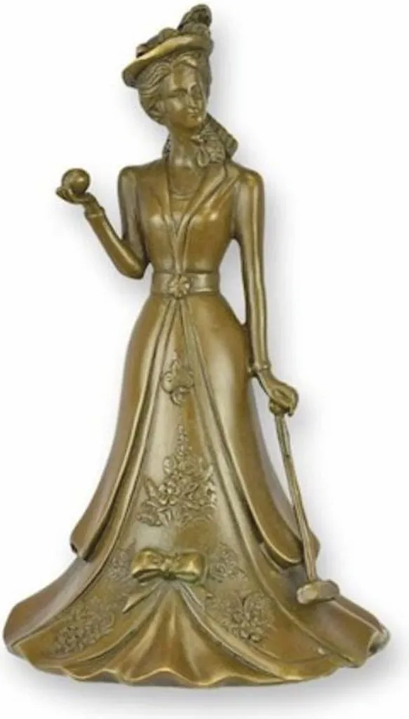 Campanello Liberty Bronzo Dama Golf Casa Padrino - Design Esclusivo
