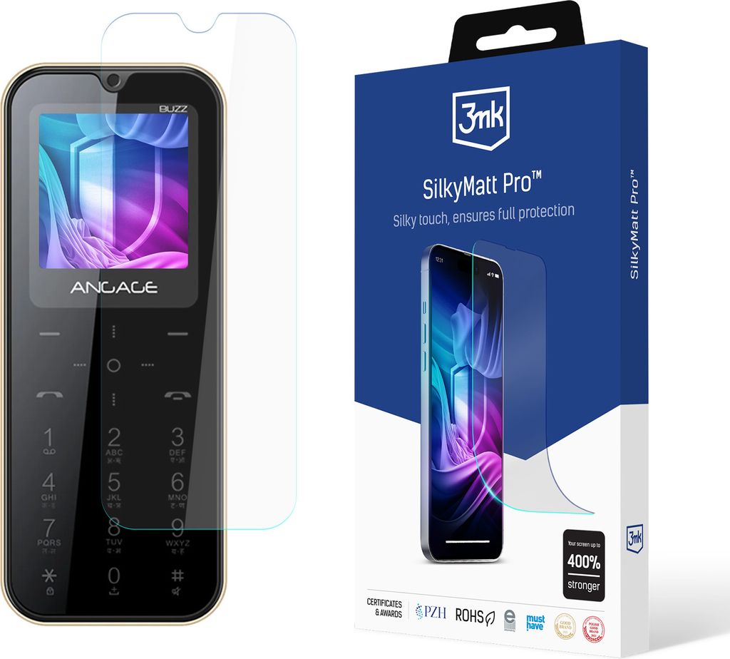 3mk Display Schutzfolie Self-Heal Silky Matt Pro für Angage Buzz Self-Heal
