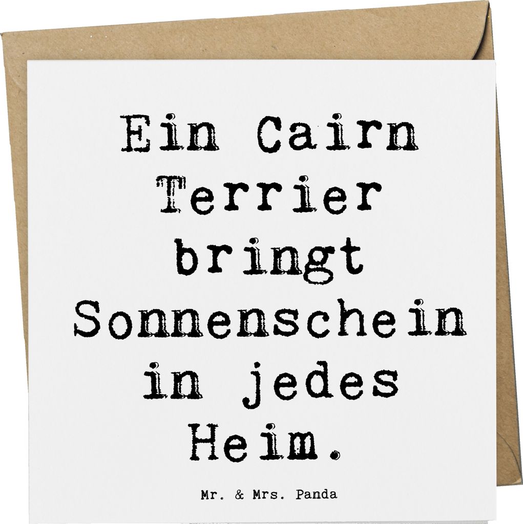 Mr. & Mrs. Panda Klappkarte Spruch Cairn Terrier Glück - Produktbild 