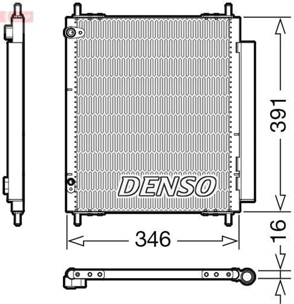 Condenseur climatisation DENSO DCN07003 haute performance avec déshydrateur