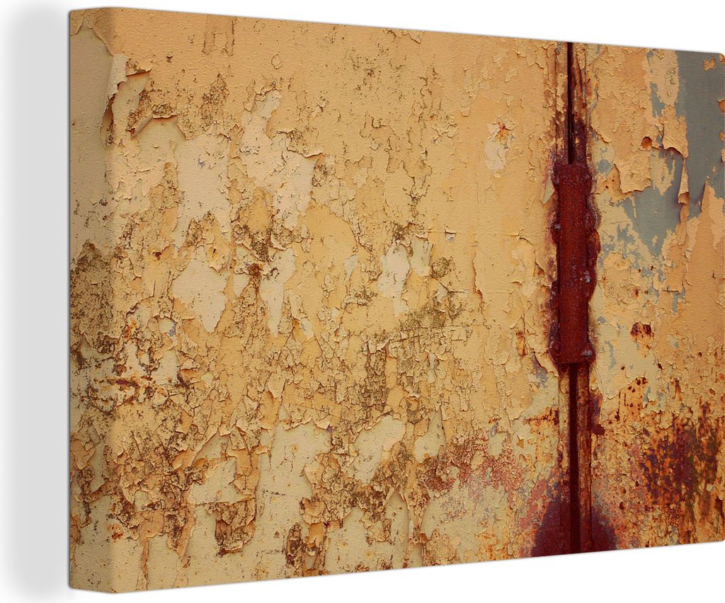 OneMillionCanvasses - Leinwandbilder - 140x90 cm, Industriell - Rost - Stahl - Eisen, Wandbilder Kunstdruck Wanddekoration - Foto auf Leinwand - ...