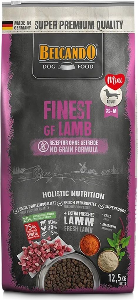 BELCANDO Finest GF Lamb premium Trockenfutter für Hunde 12,5kg