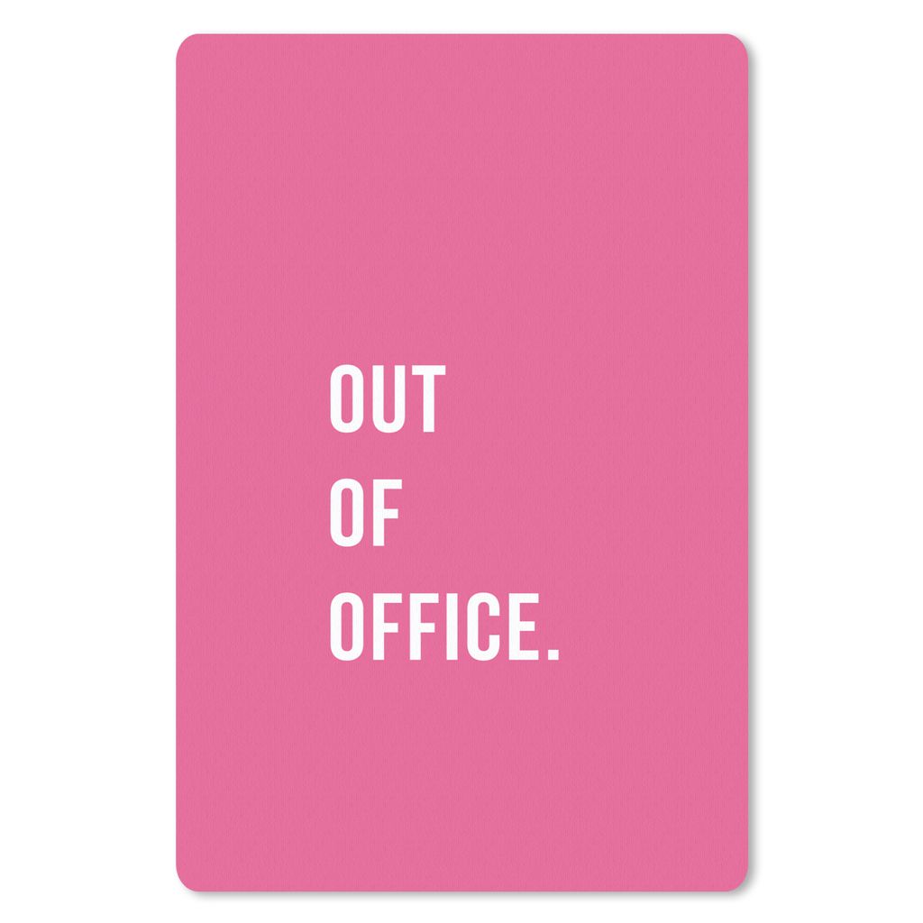 MuchoWow Mauspad Mousepad Zitate - Außer Haus - Rosa 40x60 cm - Mousepads - Maus Mat - Pad - Mausunterlage - Schreibtisch Accesoire