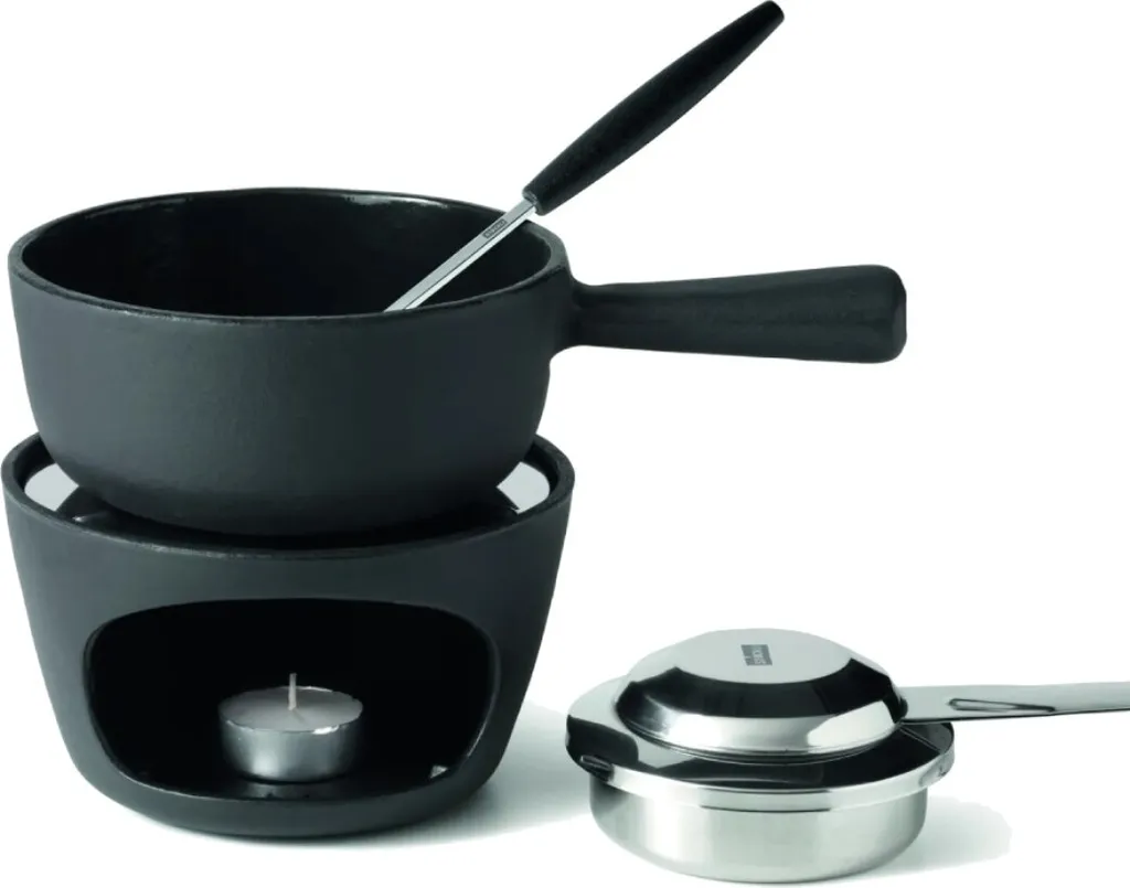 Mini appareil fondue sans électricité Stockli pour fromage et chocolat
