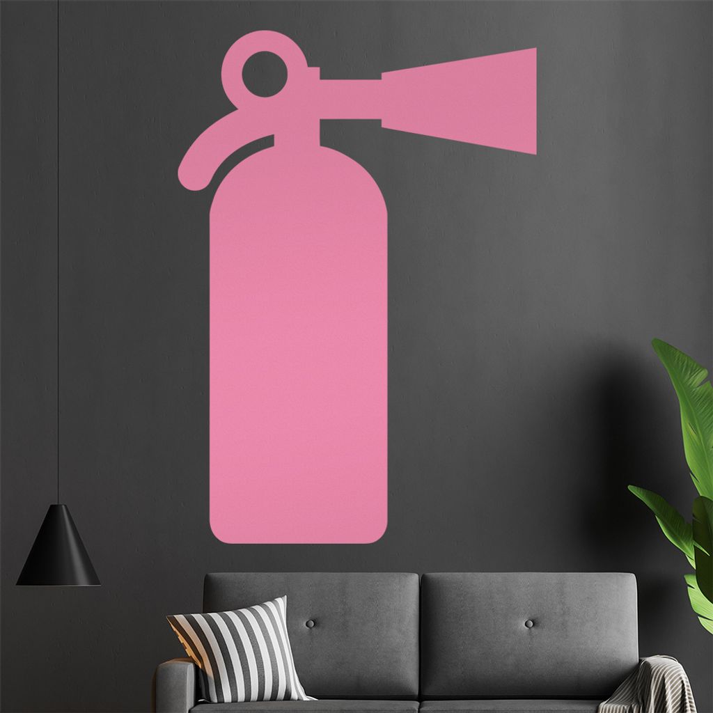 Feuerlöscher Wandtattoo in 6 Größen - Wandaufkleber Wall Sticker - Dekoration, Küche, Wohnzimmer, Schlafzimmer, Badezimmer