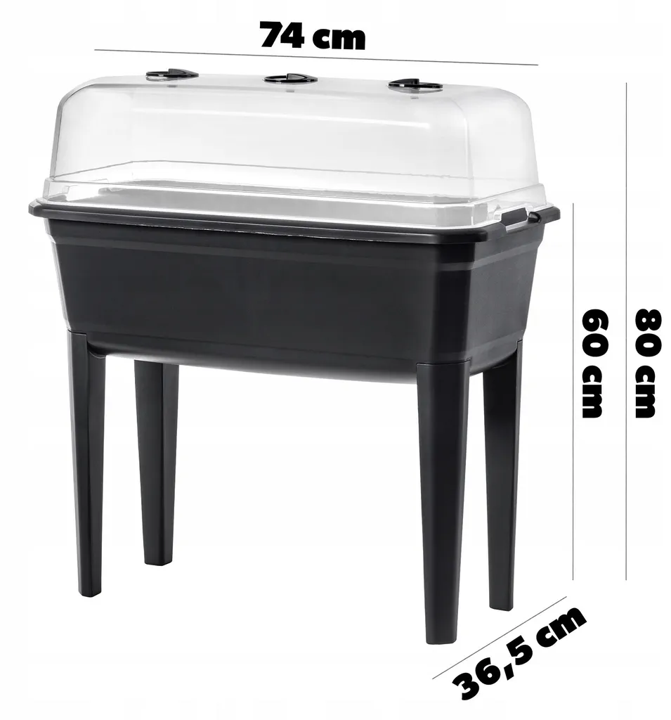 Mini-serre avec Aération Ajustable et Structure Haute de 75 cm en 42L - 2
