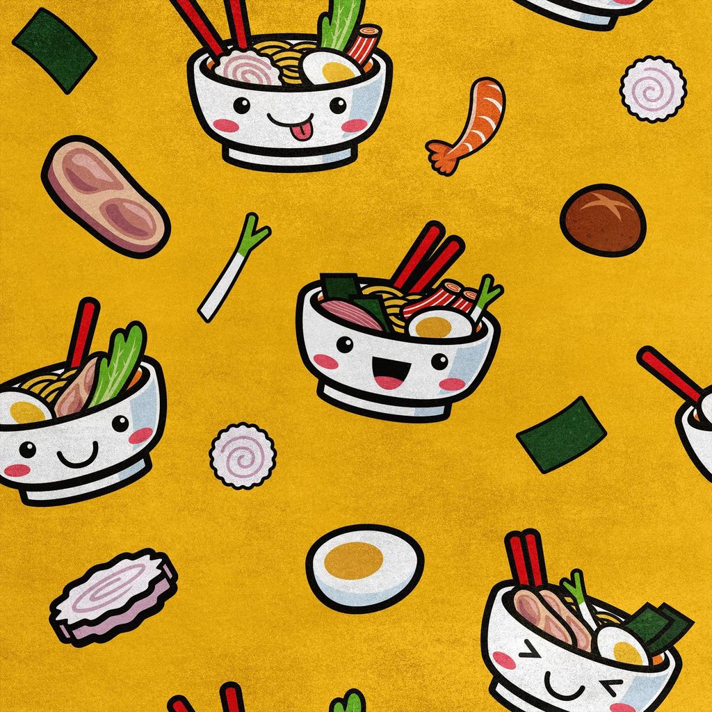Royal Samt Stoff Polyester Zum Nähen - Motiv japanisches Essen