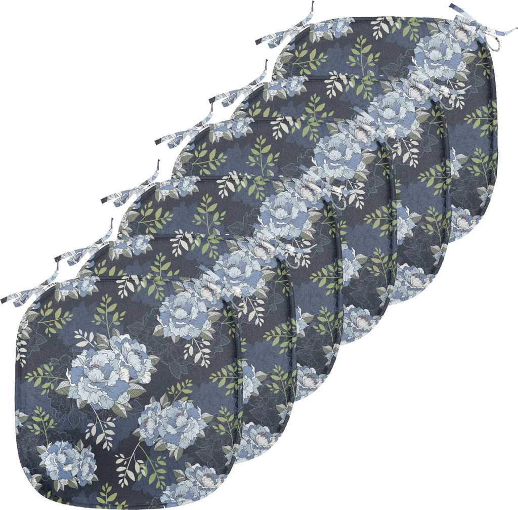 ABAKUHAUS Coussins de Chaise Peony Petal Imperméables 40x40cm Set de 6