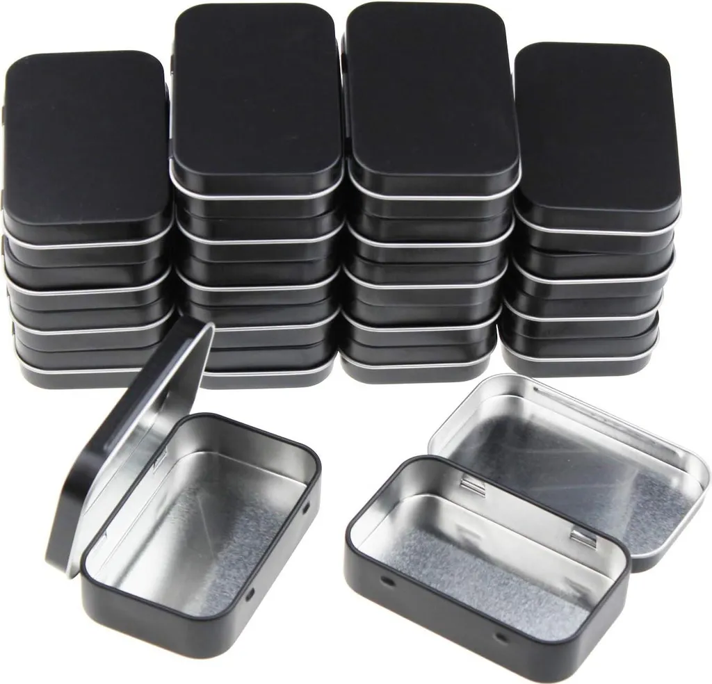 Boîtier en Métal Noir pour Petits Objets - Set de 20 Pièces Format Mini