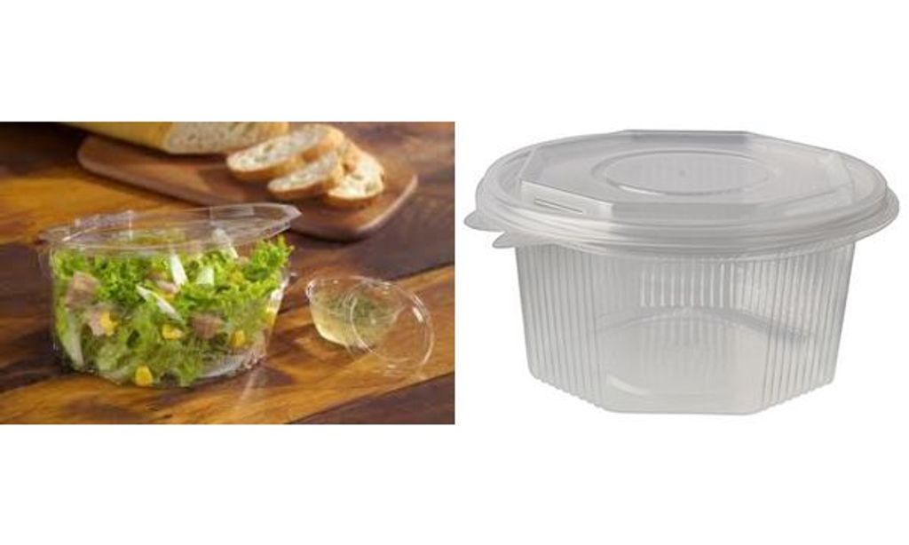 PAPSTAR 87607, vierkant beker met deksel, 500 ml Productafbeelding 