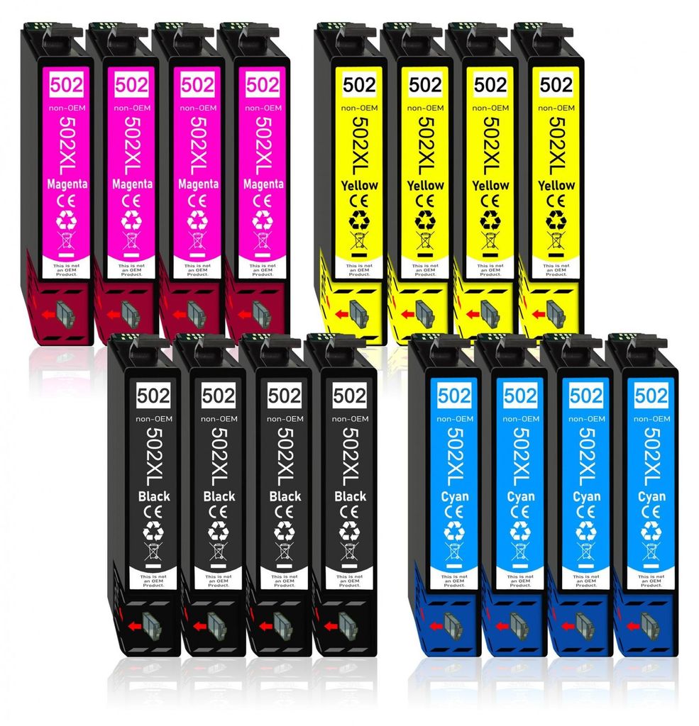 16er Pack Druckerpatronen 502 502XL kompatibel mit Epson Produktbild 