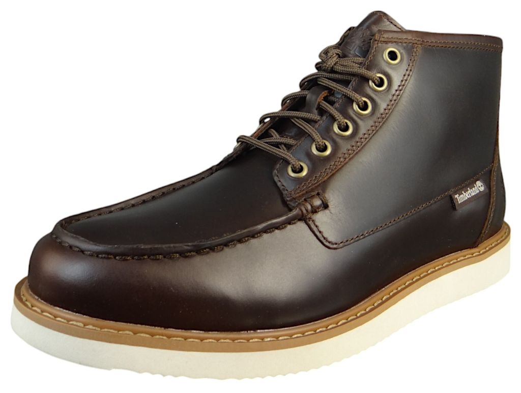 TIMBERLAND Newmarket Mid Chukka Boot - Herren Stiefletten Stiefel Leder Braun TB0A6AZE-EM4 , EU 45 US 11