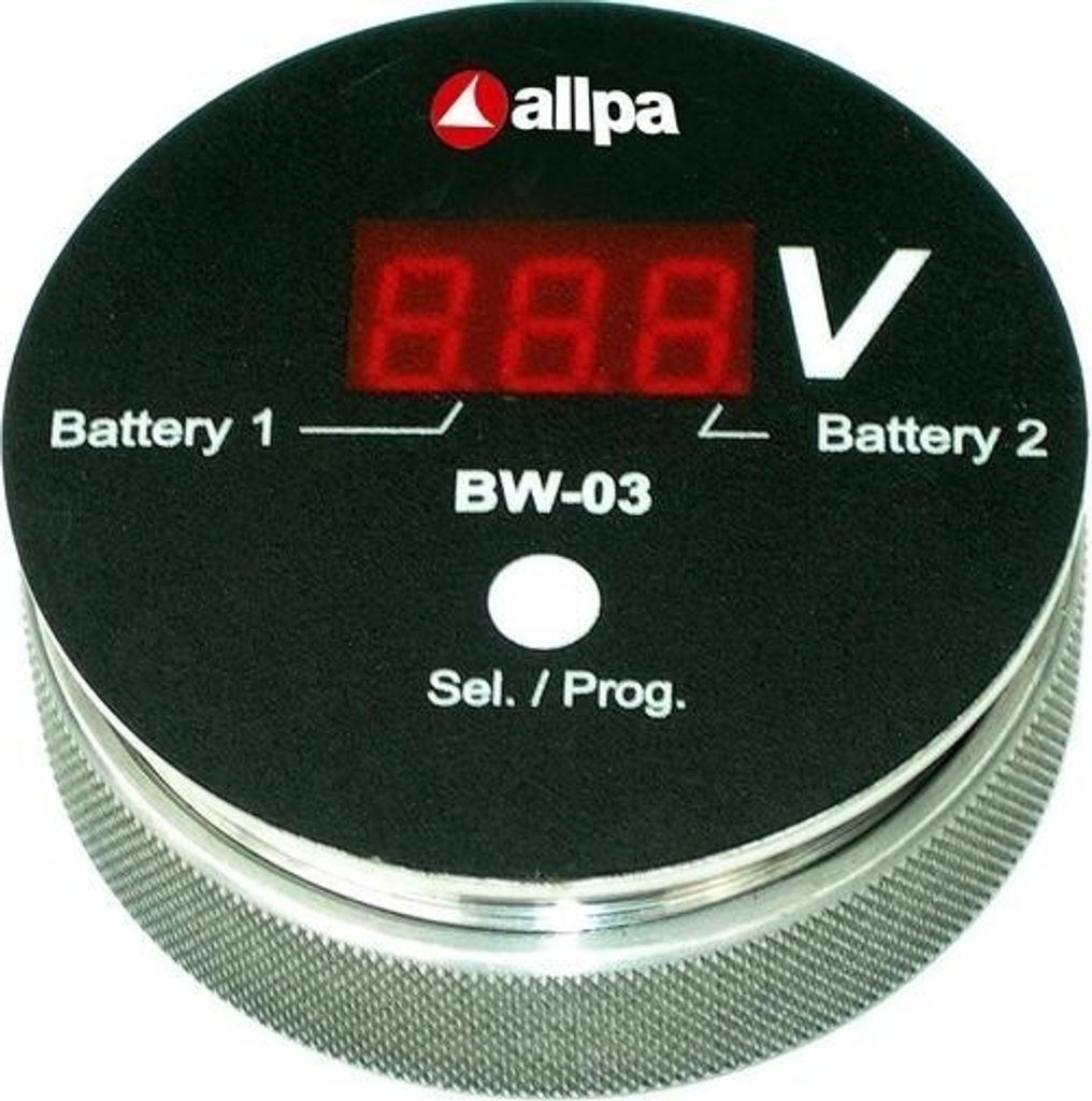 allpa Batterie Kontrollmonitor Modell "BW-03", Display: rot