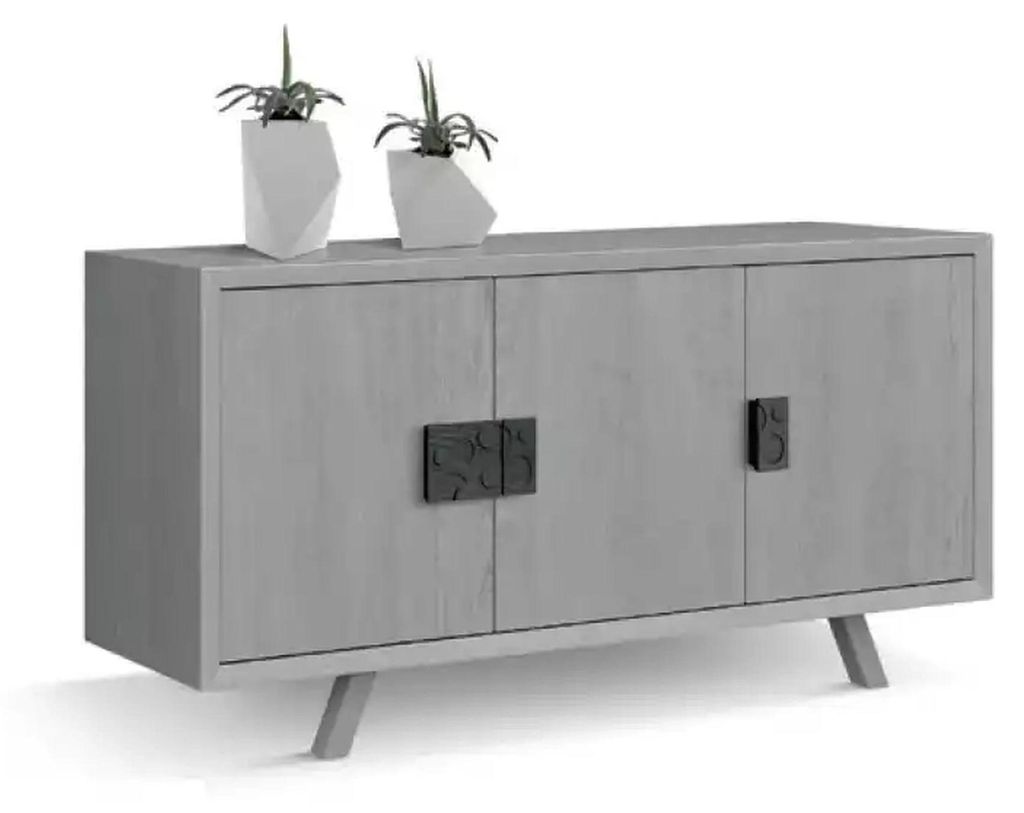Graues Luxus Sideboard Moderne Anrichte Stilvolle Kommode Wohnzimmer