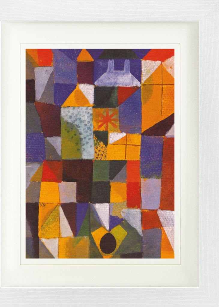Paul Klee Gerahmtes Bild Mit Edlem Passepartout | Wand-Bilder | Im Bilderrahmen - Städtische Komposition Mit Gelben Fenstern, 1919 (40 x 30 cm)