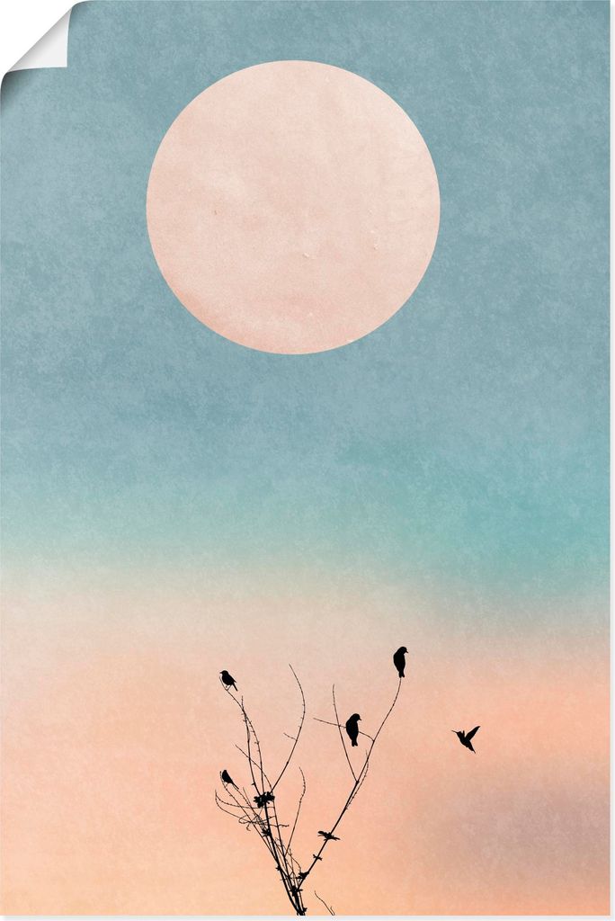 ARTland Poster Warm aufwachen Größe: 40x60 cm
