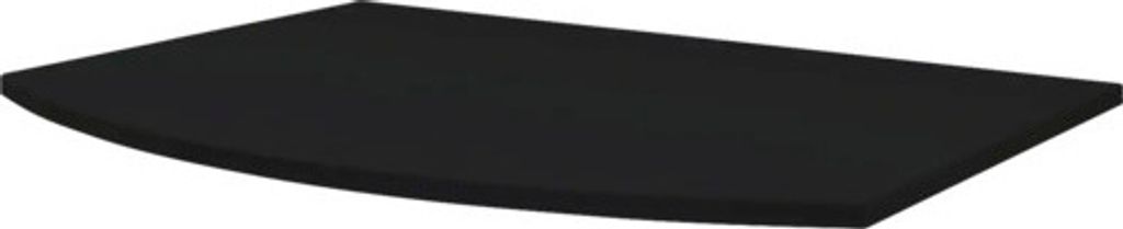 Baden Haus Waschtischplatte Vague 70 x 51 cm schwarz matt ohne Ausschnitt