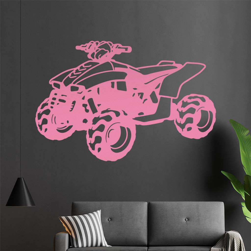 KIWISTAR Quad - Bike Offroad Tour Wandtattoo in 6 Größen - Wandaufkleber Wall Sticker - Dekoration, Küche, Wohnzimmer, Schlafzimmer, Badezimmer