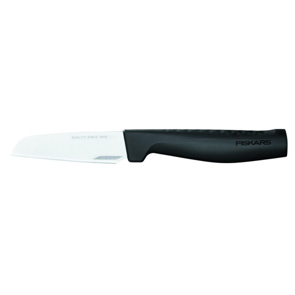Fiskars Hard Edge Schälmesser, Gemüsemesser, Küchenmesser, Messer, Stahl, Klingenlänge, 8.8 cm, 1051777
