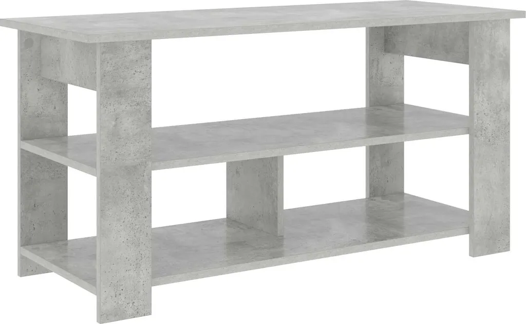 Porta TV Grigio Cemento SYFAX 100cm - Mobile Robusto per Famiglie