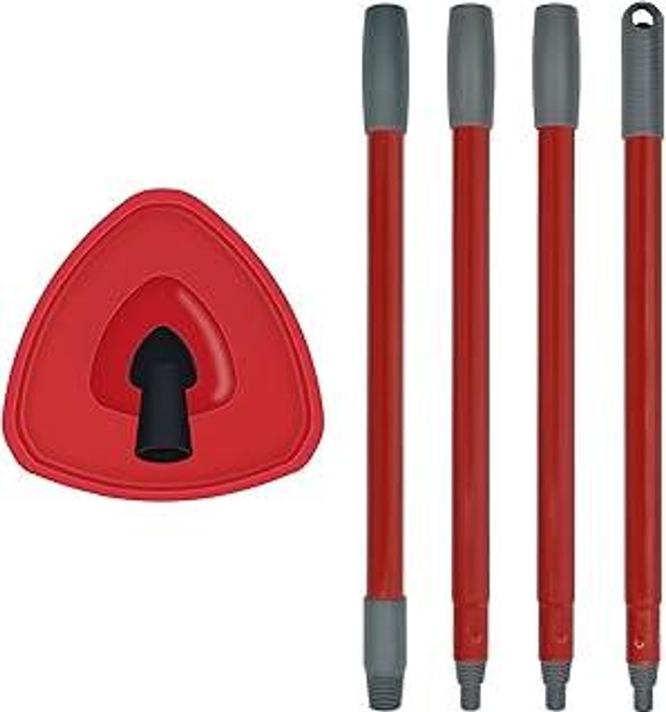 Wischmopp Ersatzgriff 4 Abschnitte Ersatz Basis Kopf Set Kompatibel mit Vileda Spin EasyWring Mop Zubehör für Bodenreinigung