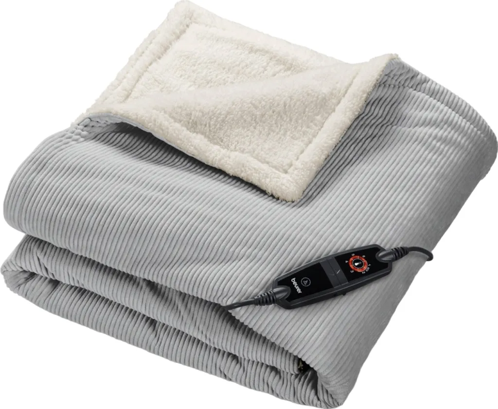 Couverture chauffante HD 81 pour rester au chaud sur votre canapé gris