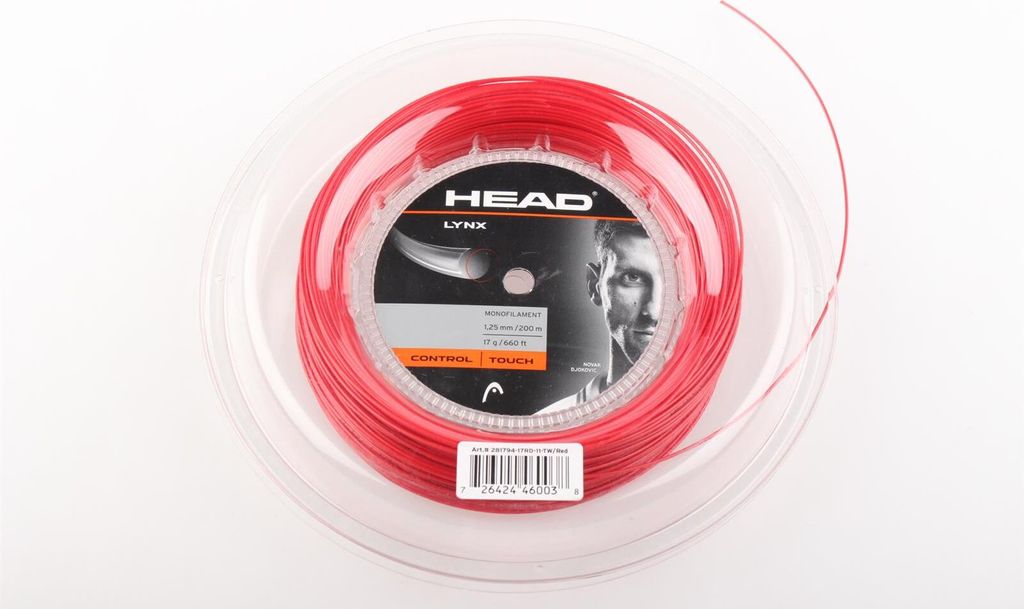 Head Lynx Monofilament Seil für Tennisschläger, Länge: 200 m, Farbe: rot, Neu