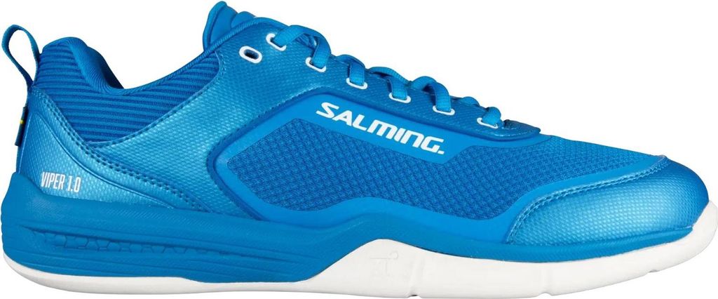 Salming Viper 1.0 Indoor Handballschuhe Hallenschuhe Sportschuhe blau/weiß 1235070-0307, Schuhgröße:37 1/3 EU