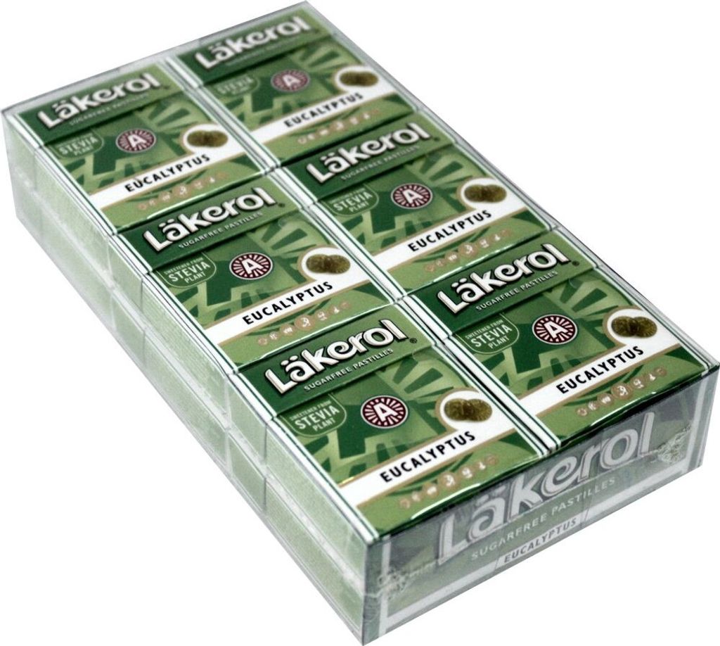 Läkerol Eucalyptus Pastillen 12 x 23g (Zuckerfrei) Produktbild 