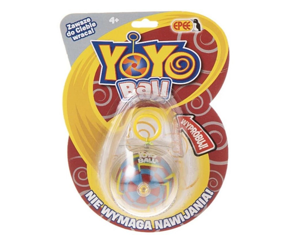 Yoyo Ball blister marron, yoyo avec flèches jaunes Image du produit 